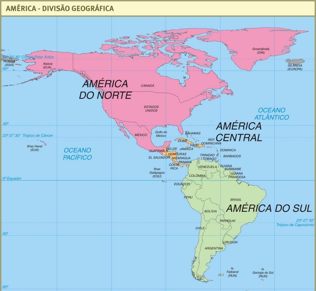 1) Observe o mapa e responda: http:www.geoensino.net a) Em que hemisfério está localizado o território brasileiro com relação à Linha do Equador?