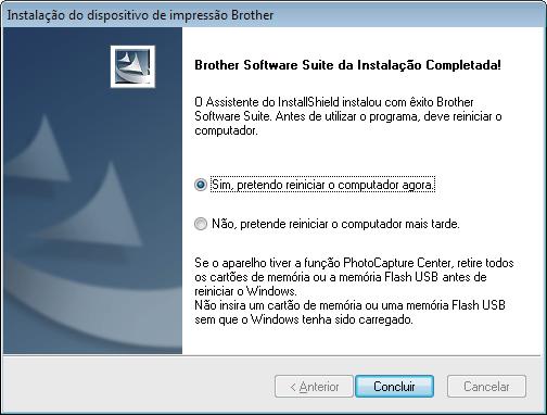 9 USB Conluir e reiniir Clique em Conluir pr reiniir o omputdor. Depois de reiniir o omputdor, terá de iniir sessão om direitos de dministrdor. Windows Apreem os erãs seguintes.