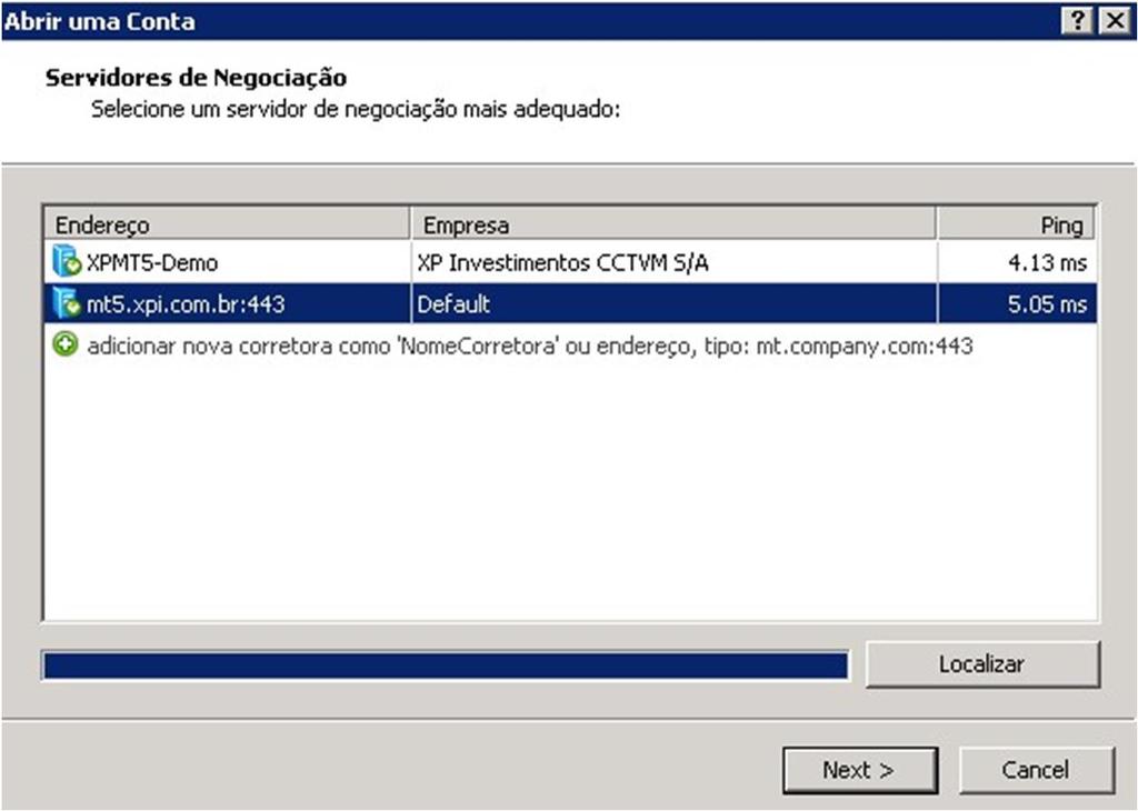 29. Inicie o programa Metatrader 5, cujo ícone encontra-se localizado no canto superior esquerdo da Área de Trabalho do seu servidor, conforme indicado na figura da página anterior. 30.