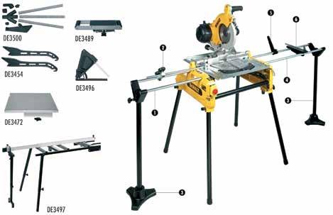 SERRAS COMBINADAS Serra combinada 250mm DW743N Serra de esquadria combinada de dupla função,mesa de serrar e serra de esquadria com capacidade de corte em bisel Transformação rápida do modo de serra