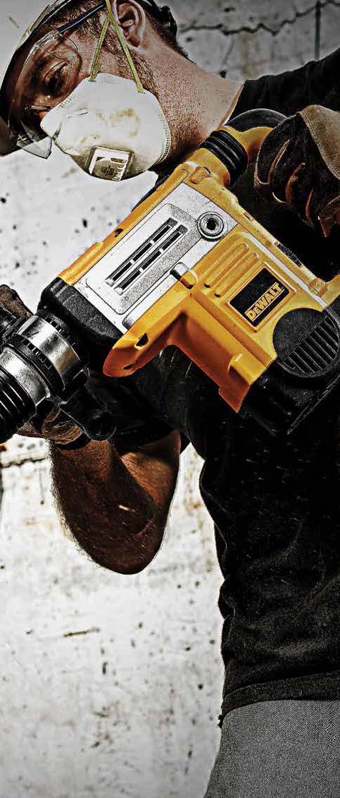 DESENVOLVIMENTO DE PRODUTO Através de extensa pesquisa de mercado, a DEWALT ganhou um conhecimento abrangente das necessidades do utilizador e as suas aplicações.