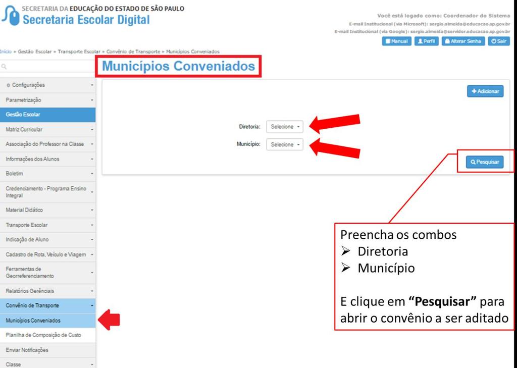 Posteriormente, caso seja necessário incluir