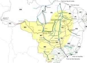 Projeto Brasil Central Projeto Brasil Central Contempla a avaliação econômica e identificação de prioridades relativas a projetos estratégicos de transporte, prioritariamente terrestre, na área