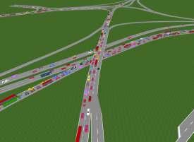 Engenharia de Tráfego Imagens da Microssimulação de Tráfego 3D - Via Expressa (Br282) A infraestrutura viária é modelada em computador e dados de contagens dão origem ao carregamento de veículos que