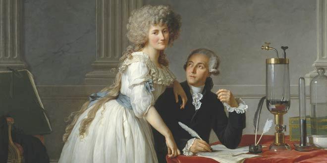 Calor Jacques-Louis David, French, 1748-1825. Antoine-Laurent Lavoisier (1743-1794) and His Wife, Marie-Anne Pierette Paulze (1758-1836).