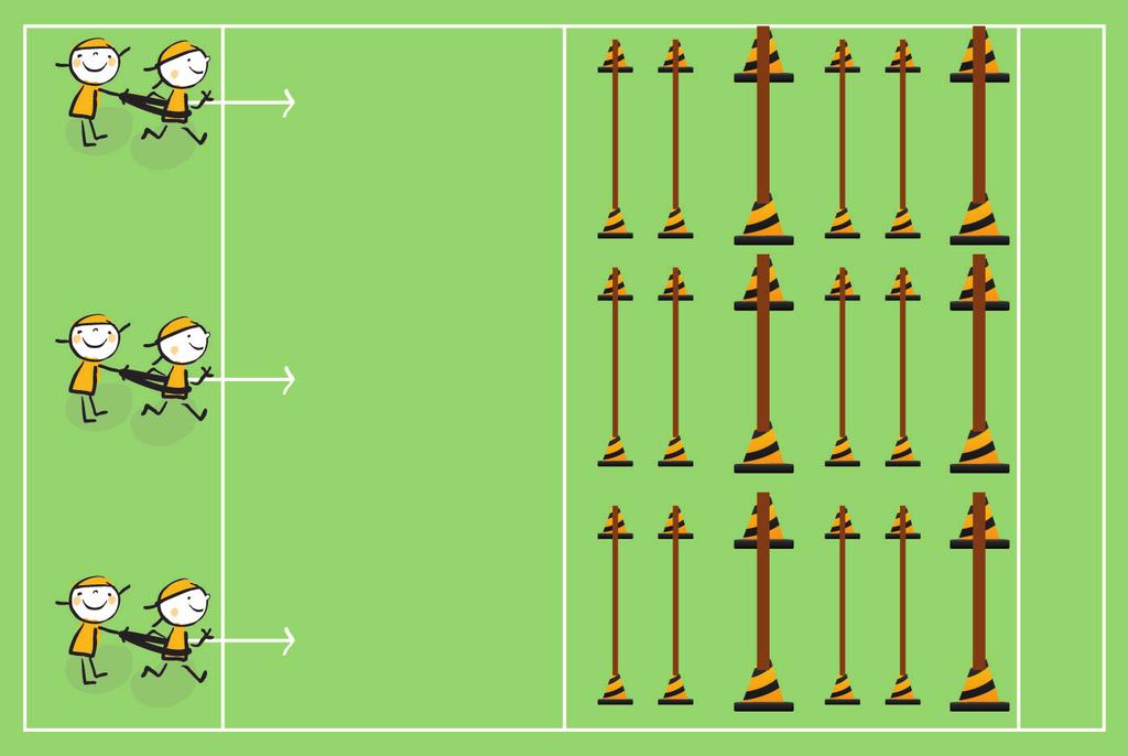 ATIVIDADE 03 Estipuxa com obstáculos. 2. Objetivo: Corrida de velocidade. 3. Material: Bolas, cones, arcos. 4.