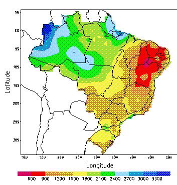 30 Climatologia de precipitação acumulada no ano (mm)