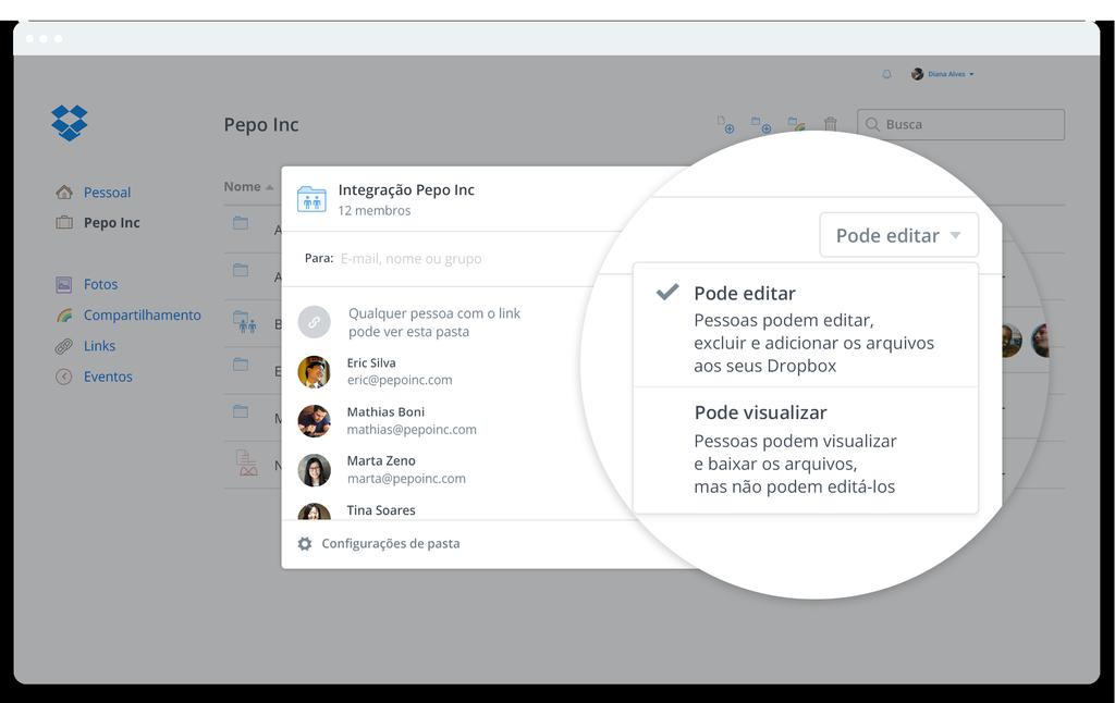 3 Envie arquivos grandes Precisa enviar um arquivo? Basta adicioná-lo ao seu Dropbox, compartilhar um link para ele e pronto.