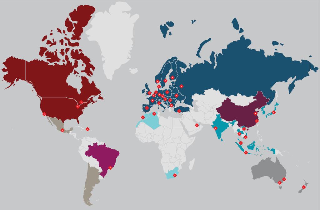 Morocco Algeria UAE JATO Europe Great Britain North Norway Finland Sweden Denmark Ireland Belgium Netherlands Central Germany Austria Switzerland