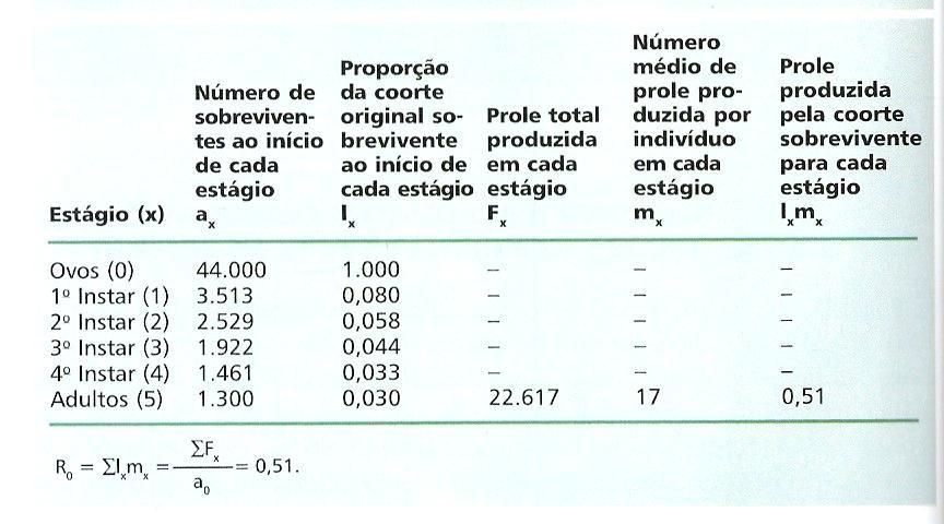 Tabela de vida de coorte para o