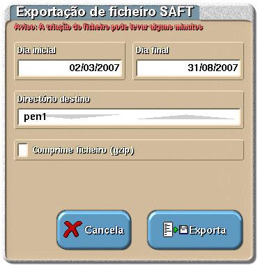 8.8. SAF-T PT Este plug-in permite efectuar a exportação das vendas efectuadas pelo WinREST FrontOffice para um ficheiro com o formato Saf-T PT.