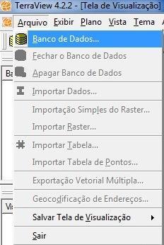 60 A inserção dos dados geográficos foi realizada com a importação de arquivos shapefile.