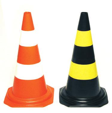 Cones e Pedestais Cones and Traffic Posts Cones de Sinalização CG 50007 Utilizados para sinalizar