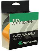 012505812 Fita antiderrapante preta 5 metros Fita Antiderrapante Preta / Amarela Rolo com 5