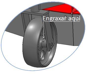 - Substituir o óleo a cada 600 horas de trabalho, ou de acordo com a indicação do fabricante da caixa de transmissão, use óleo SAE 90 API GL5.