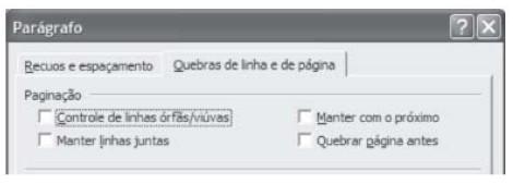 E) Parágrafo. Quebras de linha e de página. 41) Com base na imagem de uma parte da janela que permite configurar a formatação de um parágrafo, considere as assertivas abaixo. I.