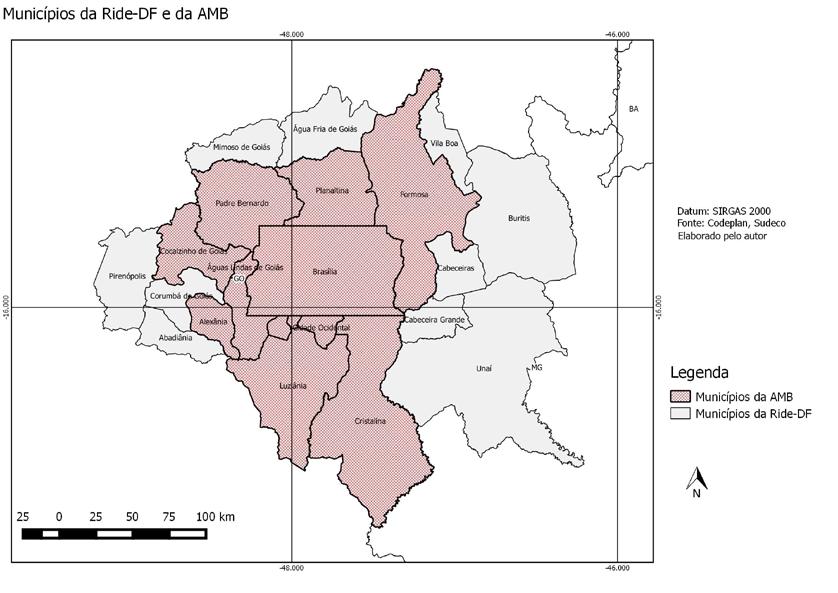 Além destes esforços de delimitação da AMB, a Codeplan vem buscando compreender de forma mais clara a realidade destes municípios e suas relações com o Distrito Federal, por meio da Pesquisa