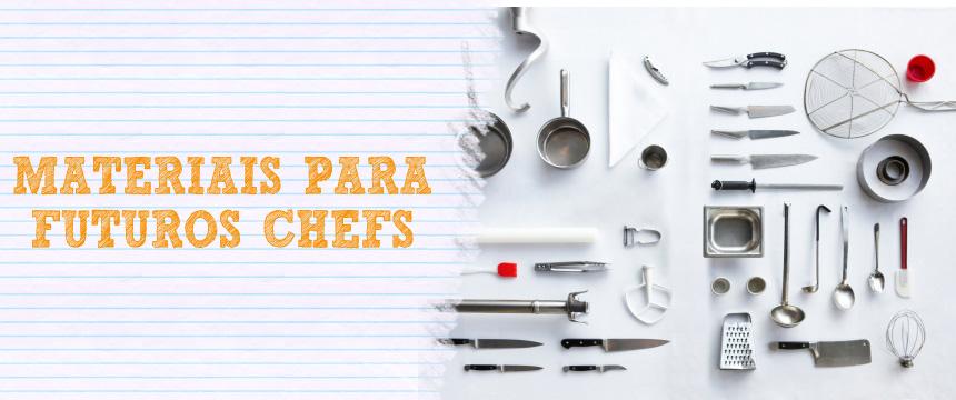 lista de materiais de uso pessoal de cada chef e vou