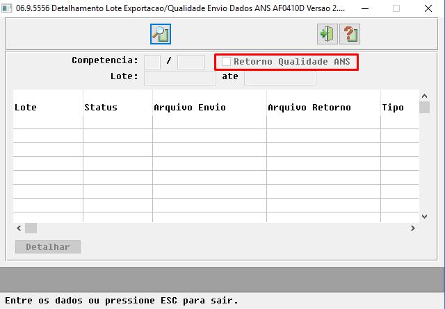 2.No "TOTVS12", acesse o programa "Manutenção Lotes Envio de Dados ANS - AF0410B", na Função "Detalhes Lote", será possível visualizar os lotes