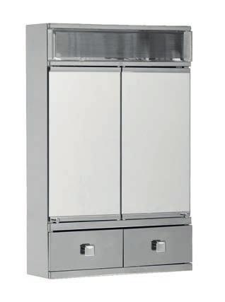 CASA DE BANHO VÁRIOS ARMÁRIO COM 2 PORTAS REF PORTAS ACABAMENTO GAVETAS 241541 2 INOX NÃO 49.20 241543 2 INOX SIM 60.50 241531 2 PINTADO NÃO 32.00 241533 2 PINTADO SIM 44.