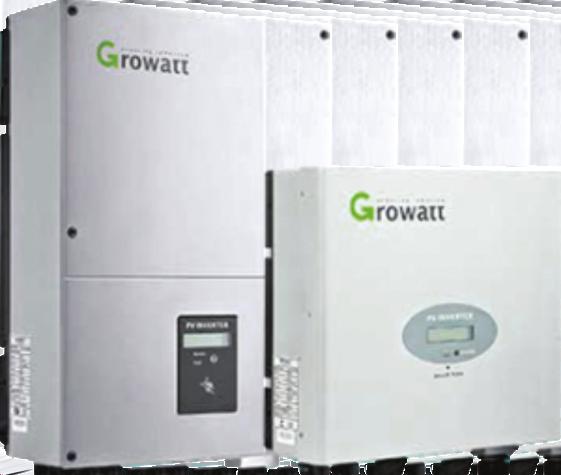 INVERSORES GROWATT 1500/3000/5000 Com tecnologia de ponta, os inversores Growatt se destacam pelas seguintes caracaterísticas: Eficiência máxima de 97.