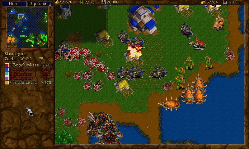 Trabalhos Relacionados Spronck et al (2007) Algoritmo Genético aplicado a um RTS Wargus: baseado no Warcraft II AG