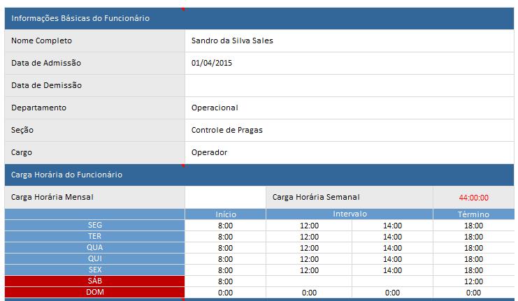 Além dos dados de cargos, de carga horária ainda será necessário cadastrar salário e informações bancárias. Depois disso é só fazer o lançamento de todos os dados do que ocorreu naquele mês.