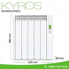 KYROS 5 elementos 550W Radiador de baixo consumo Série KYROS Potência nominal de 550W e Potência efectiva de 209W.