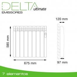 DELTA White 7 elementos 770W Radiador de Baixo Consumo DELTA Potência Nominal: 770W Potência Efectiva: 293W 62% de POUPANÇA 7 ELEMENTOS Recomendado Superfícies até 10m2 Clima suave