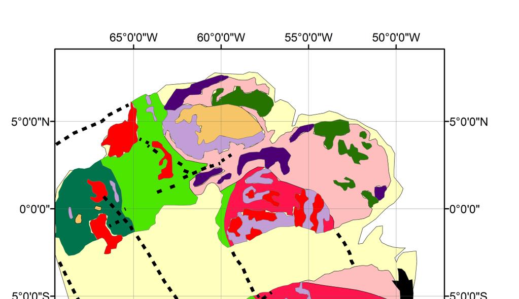 Figure 11: Distribution of the geochronological provinces of Amazon Craton.