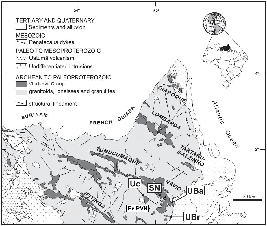 granulites, (Spier and Ferreira Filho, 1999). All these units have been intensely reworked during the Transamazonic Orogeny around 2.0 Ga (Tassinari and Macambira, 1999).