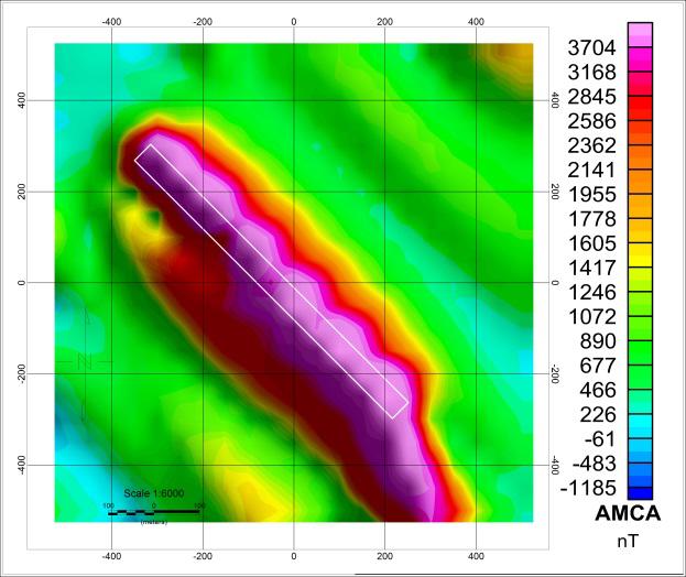 For the inversion it is expected that from the three transformations of field that will be applied to the real data, only the AMCA