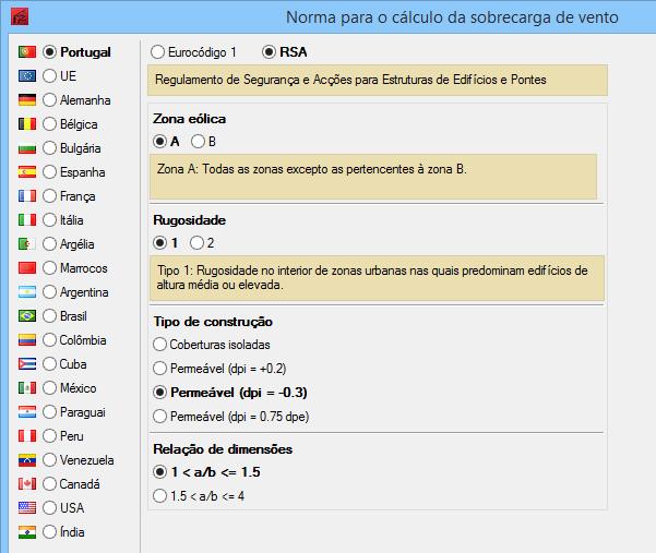 Active a opção Com tapamento em laterais e coloque o valor de 0.12 kn/m 2 como peso do tapamento. Fig. 4.