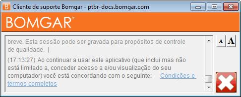 termos e as condições de utilização dos clientes da Bomgar.