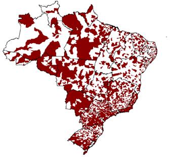 64 Mapa 7: Estimativa Final da existência de Acolhimento, considerando as ofertas de cofinancimento pactuados (Considera municípios onde já