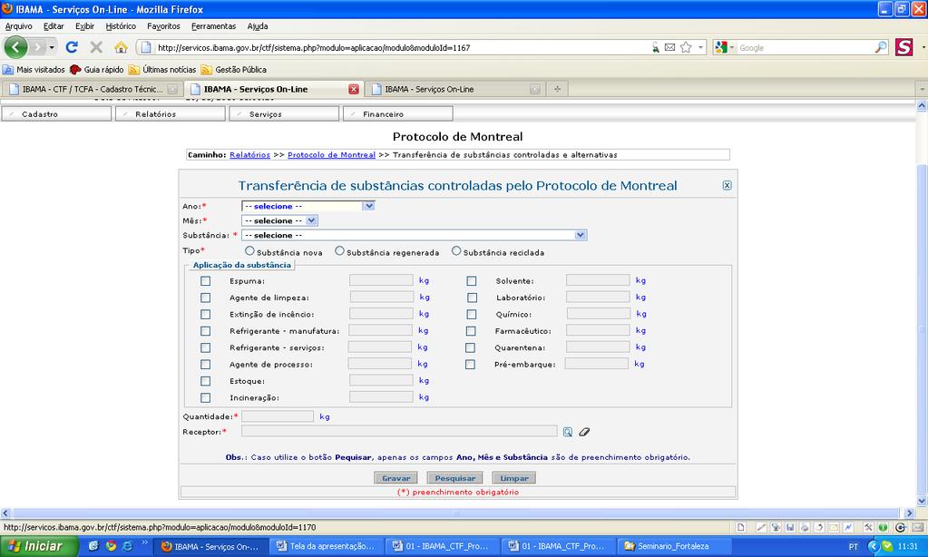 Transferência de substâncias