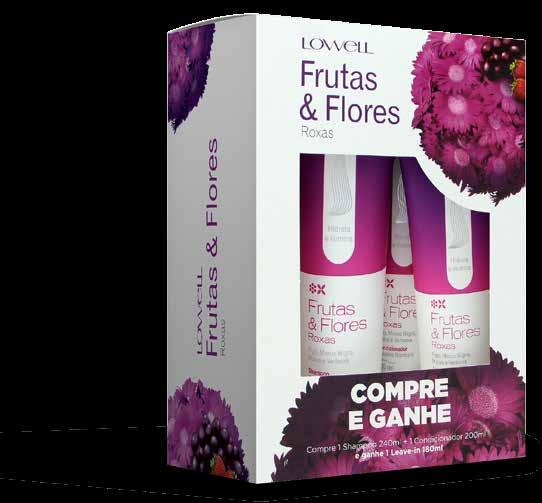 Frutas & flores ROXAS Indicada para cabelos normais Kit 01 + 01 01 Leave-in