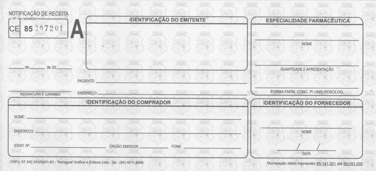 4.2 - Notificação de Receita "A" 4.2.1 - O Modelo de Notificação de Receita "A" 4.2.2 - Aquisição do Talonário de Notificação de Receita A para prescrever medicamentos Os talonários de Notificação de