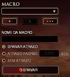 GUIA MACROS A guia Macros permite criar uma série precisa de teclas e botões pressionados. Essa guia também permite que você tenha diversas macros e longos comandos de macros ao seu dispor.