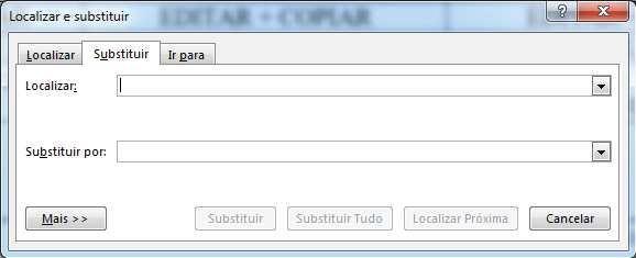 4 1.3 Localizando ou substituindo uma palavra no texto PÁGINA INICIAL + LOCALIZAR/SUBSTITUIR Localiza ou substitui palavras no texto. 1. Na caixa LOCALIZAR, digite a palavra que deseja localizar; 2.