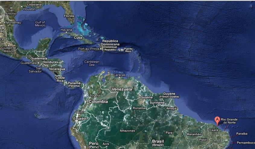 53 A região denominada de Atlântico Centro-Ocidental (Figura 4) se estende desde o litoral sudeste da América do Norte, compreendendo o Golfo do México, o Mar do Caribe, o litoral da América Central,