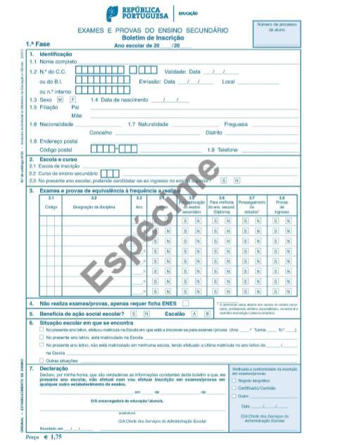 Curso: Anexo IV tabela C do Guia de exames Código das