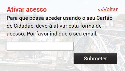 4 ACESSO A PARTIR DO CARTÃO DE CIDADÃO A plataforma acingov consegue identificar um utilizador registado na plataforma a partir do Cartão de Cidadão Português e assim dispensar o uso de credenciais