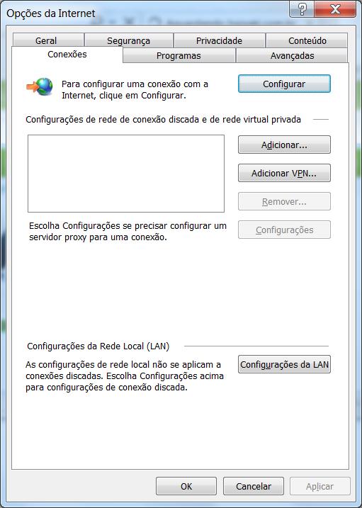 v. Conexões: Gerencia a conexão com a Internet.