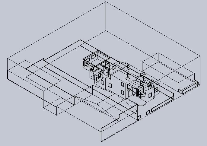 plantas arquitetônicas da edificação e sua entorno, foi possível exportar o arquivo do AutoCAD (.