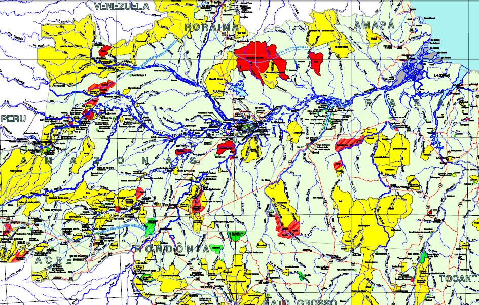 Área de estudo Terra Indígena Kwatá-Laranjal, Borba, Amazonas Mapa das terras indígenas do Brasil/ Fonte: FUNAI
