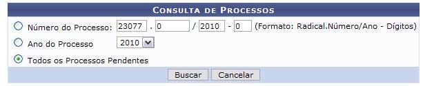 Arquivar Processo Sistema Módulo Usuários Perfil SIPAC Protocolo Todo usuário que possui o perfil Cadastrar Protocolo Gestor de Cadastro de Protocolo Última Atualização 02/12/2010 10:56 Esta