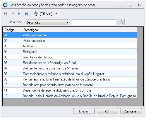 Título do documento Na aba Documentos Estrangeiros(Funcionários) e Doc.