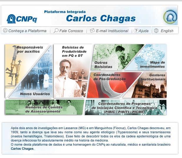 3 - As propostas deverão ser enviadas ao CNPq exclusivamente via Internet, utilizandose o Formulário de Propostas online, disponível na Plataforma Integrada Carlos Chagas PICC (http://carloschagas.