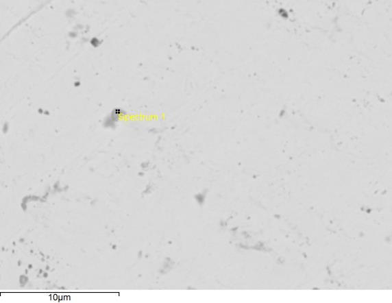 composição química x ~ 0.66. Na amostra tratada termicamente, Fig. 5.2.6 (b), a análise EDS indicou a composição x ~ 0.74. (a) (b) Fig. 5.2.6. Micrografias SEM da liga com x = 0.10.